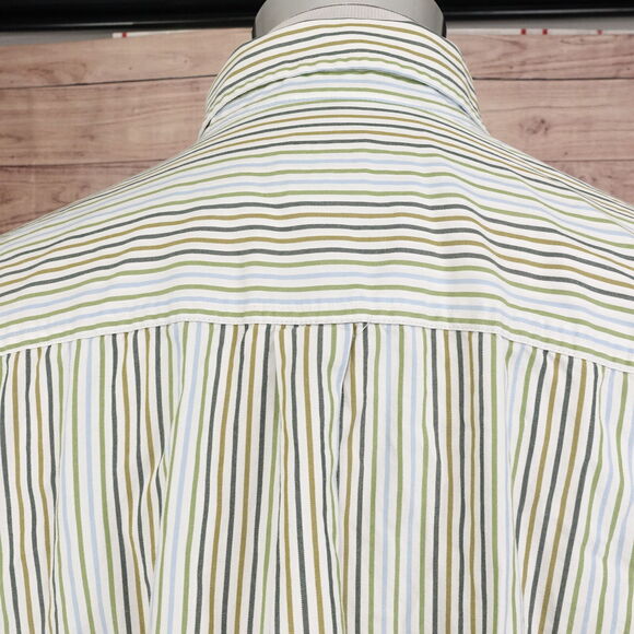 GAP RELAXED FIT MULTICOLOR STRIPED BUTTON DOWN SHIRT MENS SIZE L LARGE - Picture 5 of 7